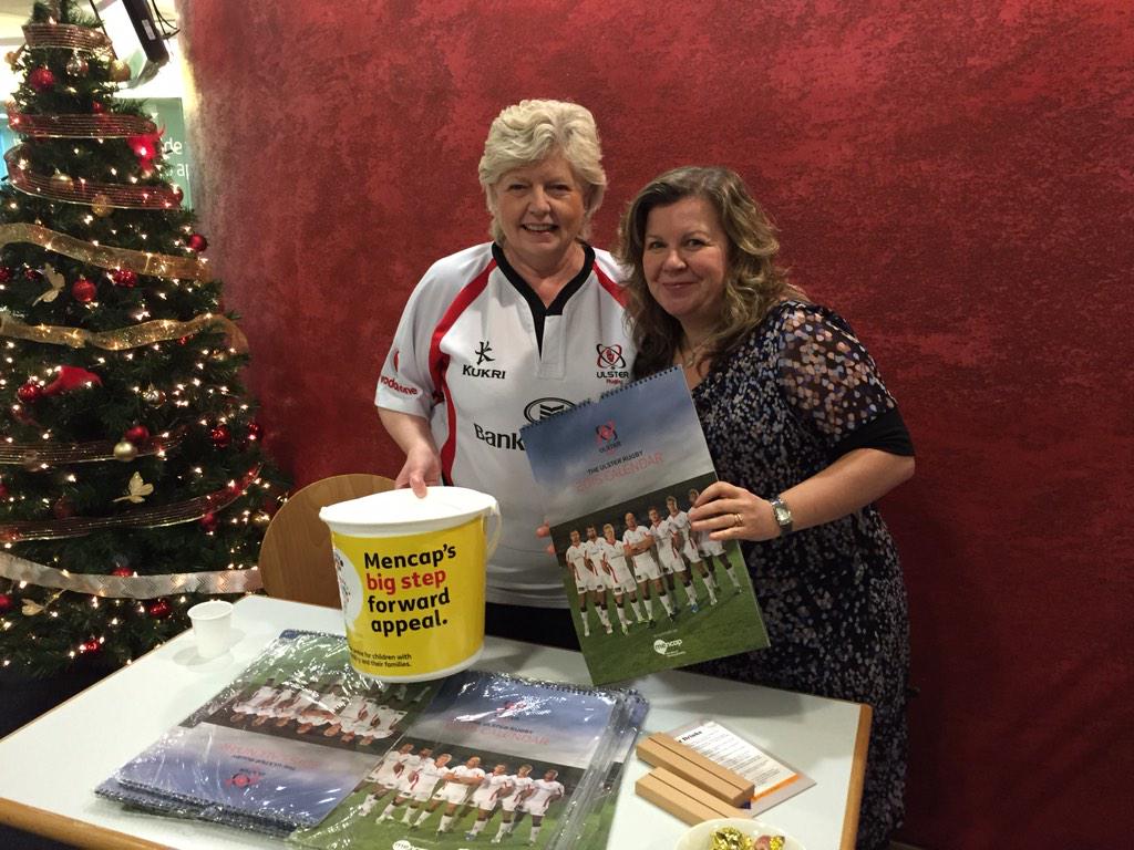 GlynisHobson's tweet image. Selling @UlsterRugby in work today @UlsterBank in aid of @Mencap_NI #bigstepforward