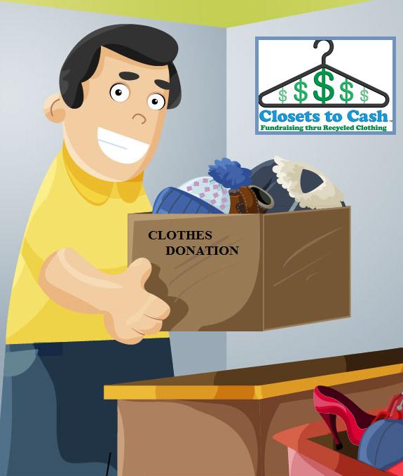 ClosetsToCash's tweet image. Go to ClosetsToCash.com, Collect Used Clothing, Pack Away the Clothes, Get Paid - Cha-CHING!