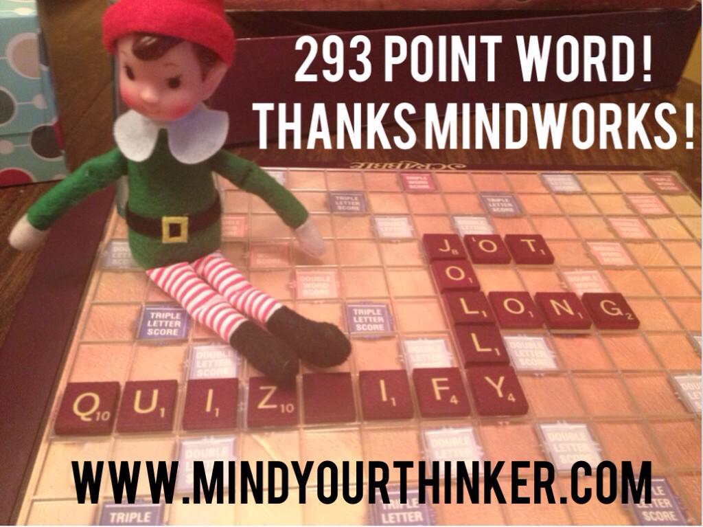 lisasugrue's tweet photo. Must B the increased blood flow 2 the brain!  #elfontheshelf #brainhealth #mindworks #brain #focus #memory #scrabble http://t.co/pE15zTkzaW