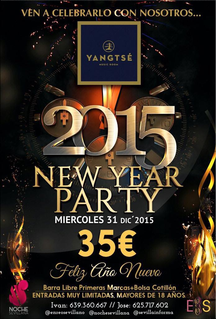 SevilladeParty's tweet photo. Nochevieja en
#YANGTSE #SevillaEste

· Barra libre
· Catering
· Desde 30€

+info 657286174 http://t.co/kdEHanAGro