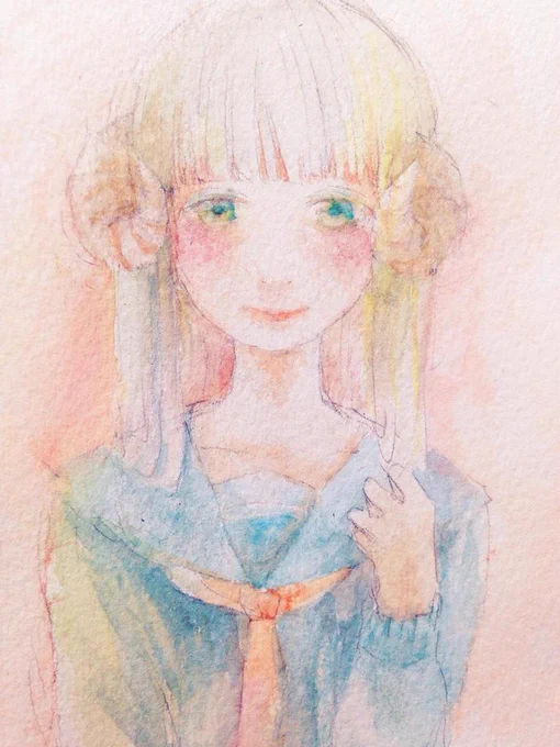 即興だけど! 角っこ×ぱっつん×セーラー服できました〜っ ふんどしちらりも載せておく(笑) お題ありがとうでした!