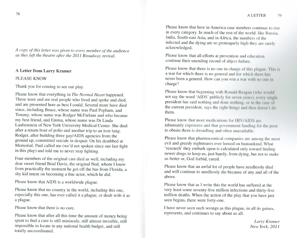 Gerdes1Gerdes's tweet image. 2 underst it's never,letter from #LarryKramer #TNH #pleaseknow
Who knew?Every1 sh read  
Recognition @MattBomer &amp;amp;cast