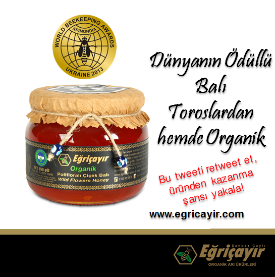 Haftn.Urunu Eğriçayır Organik çiçek Balı, dünyanın ödüllü balı #hediye #çekiliş #kampanya #organik #arısütü #ekolojik