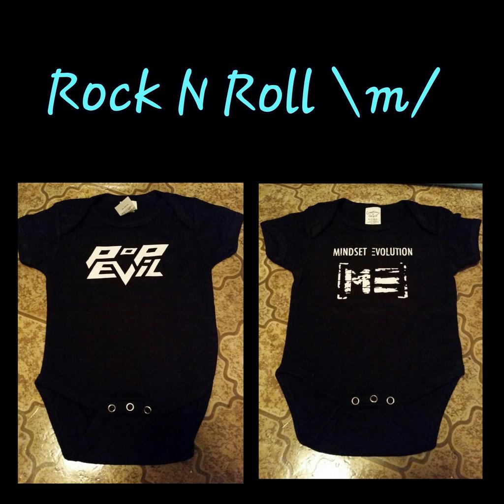 AdelitasEvo's tweet image. Baby Ethan's first band tees!!! @PopEvil @MindsetEvo #popevil #mindsetevolution #perfect