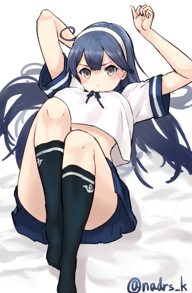 潮(艦これ) 「目で訴えてくる系女子 #艦これ版深夜の真剣お絵描き60分一本勝負 」|なずなっくのイラスト