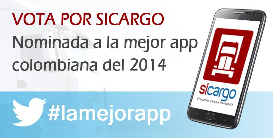 SiiCargo's tweet image. Vota por SICARGO como la  #LaMejorApp colombiana del 2014. 
#transportadores #carga #AppCircus