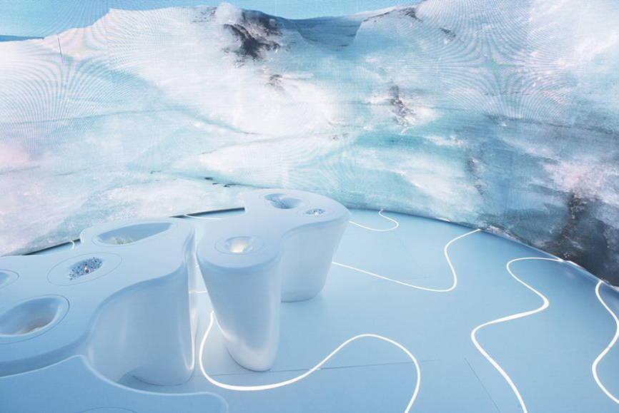 Curbed's tweet photo. Jeanne Gang made an icy installation about climate change: http://t.co/z27qr3xJxH http://t.co/dKtwxcQ4Aj