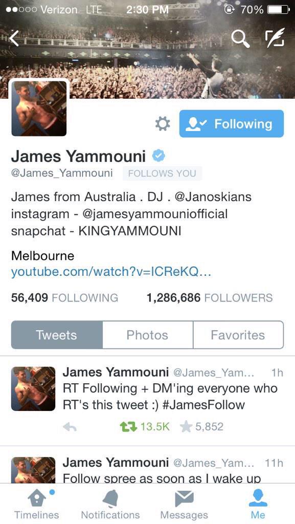 horangtaeee's tweet photo. RT for a dm to @James_Yammouni 😌 
fav for a single dm ( mbf 💕 )  #JamesFollow http://t.co/xtrqTWumk9
