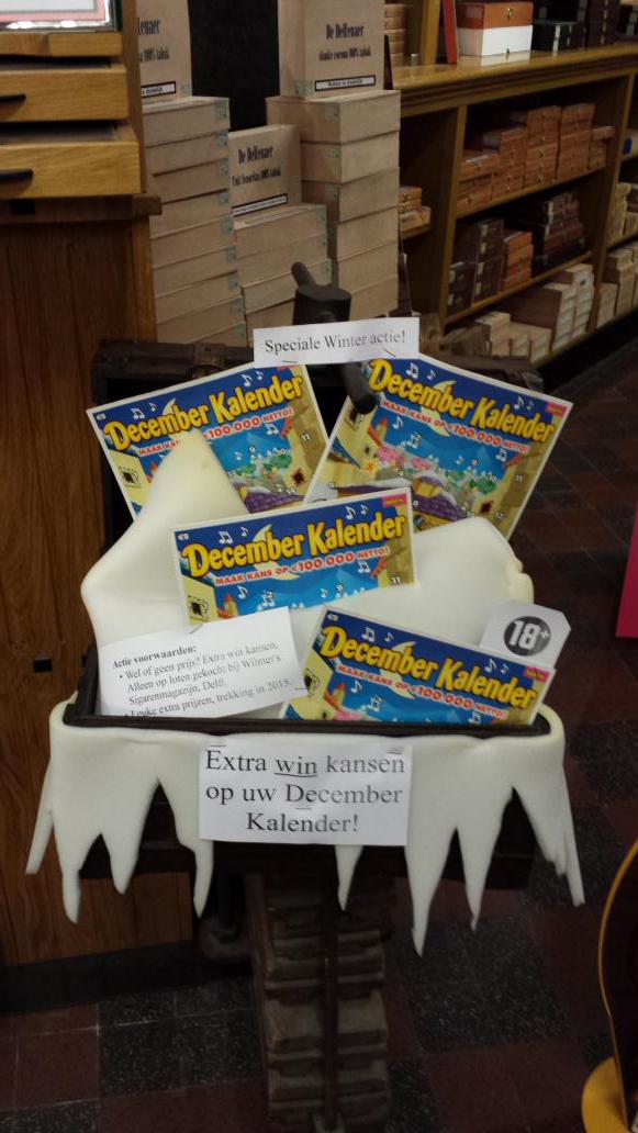 Extra win kans op de december kalender koop en lever m in bij wilmers sigaren en maak kans op extra prijzen #lotto