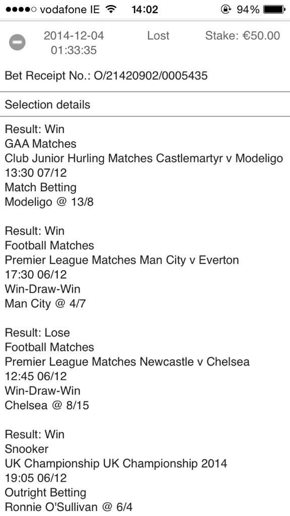3bSean's tweet photo. @chelseafc @NUFC @ronnieo147 @paddypower @ModeligoGAA any chance of some reimbursement??? #theresalwaysone http://t.co/bVNH5ddzue