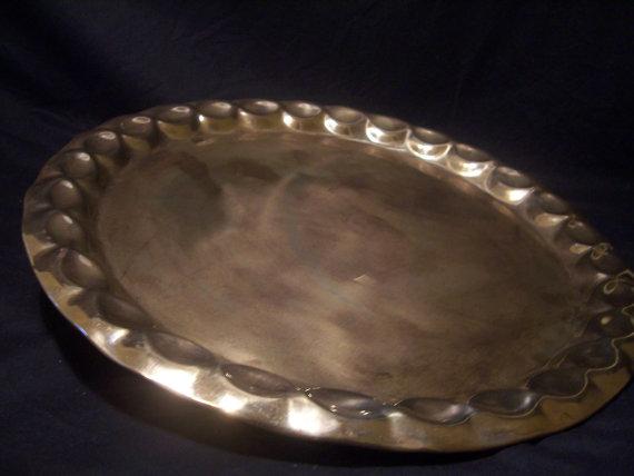 Large Vintage Solid Brass Serving Platter by SacredVeilBridal 

Found at buff.ly/1xAUw1P #Etsy @thesacredveil