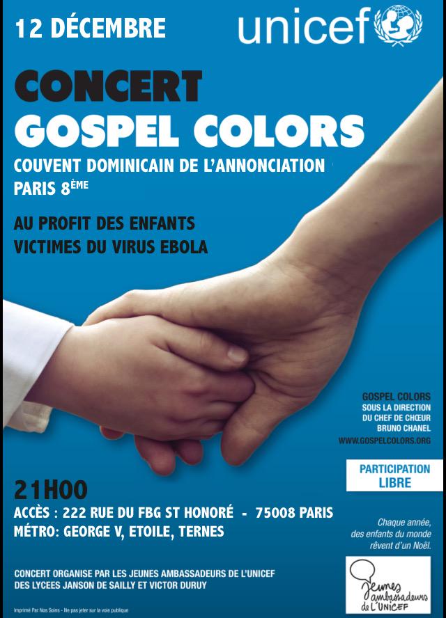 unicef_paris's tweet photo. Concert Gospel vendredi au profit des enfants victimes d'Ebola : @Paris8e. #StopEbola #Unicef @paris @Mairie8Paris http://t.co/N08rsED5WY