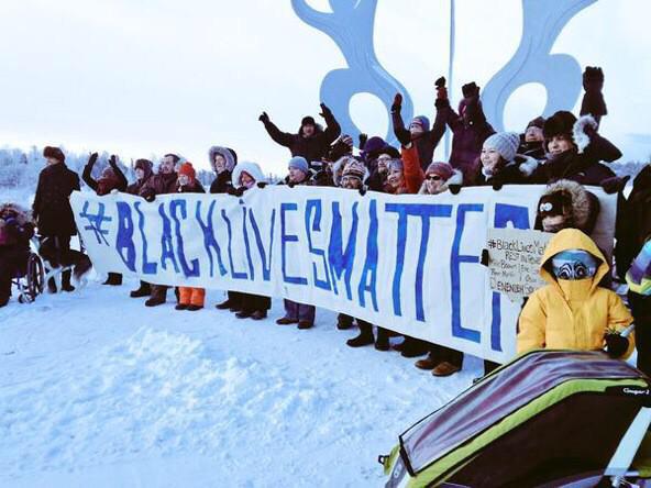 Bipartisanism's tweet photo. -31 outside but indigenous people of the Northwest Territories are in solidarity with #EricGarner #BlackLivesMatter http://t.co/lFaTieEnQA