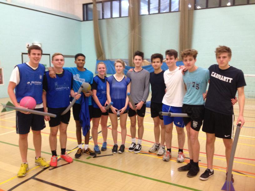 WyHigh6th's tweet photo. Well done to the Sixth Form sports committee for organising quidditch. Great fun! http://t.co/e4nUP5PnMB
