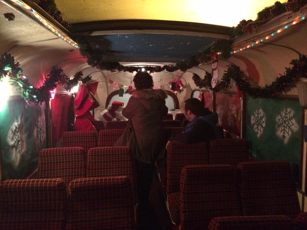 tourbelfast's tweet photo. Our Santa bus out in Belfast again tonight. http://t.co/ado21Hnc2f