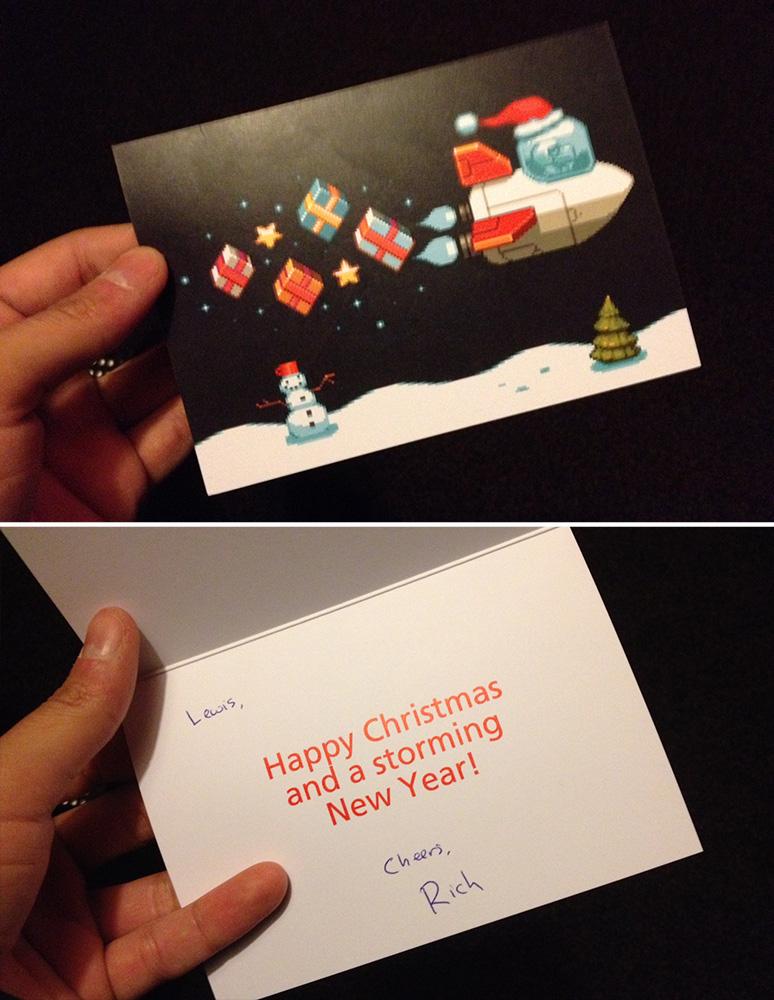 lewster32's tweet image. I love my card! Thank you so much @photonstorm :D #merrycodemas #phaser