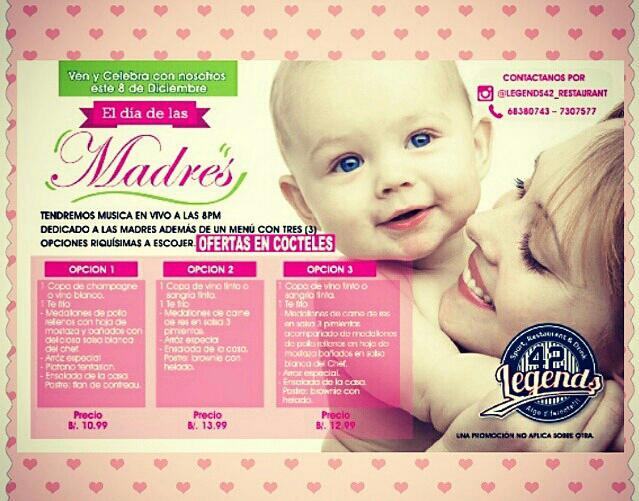 LegendsSport42's tweet photo. Ven  hoy a celebrar con nostros este día de las madres.
#Legends las mejores sorpresas para ella. 
#Feliz_Día http://t.co/3pNS08y1Zt