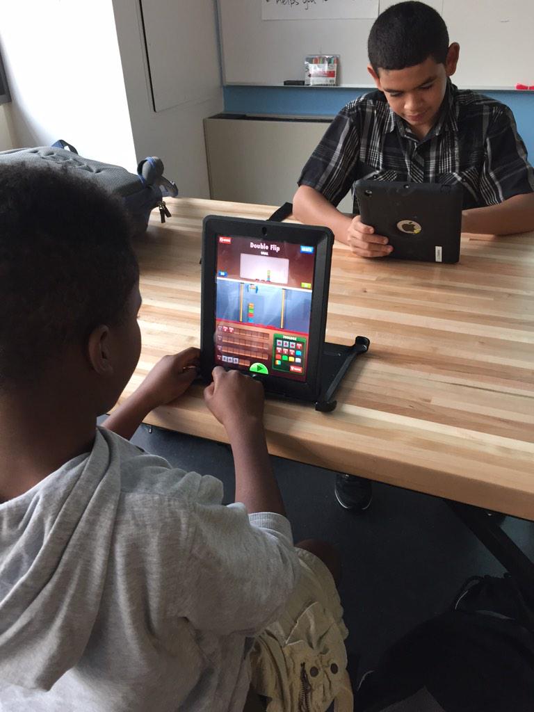 TownCeci's tweet photo. We are 96 @TownTiger observing #HourOfCode #CSEdWeek w/ our iPads  #cargobot http://t.co/9qwewGPZPT