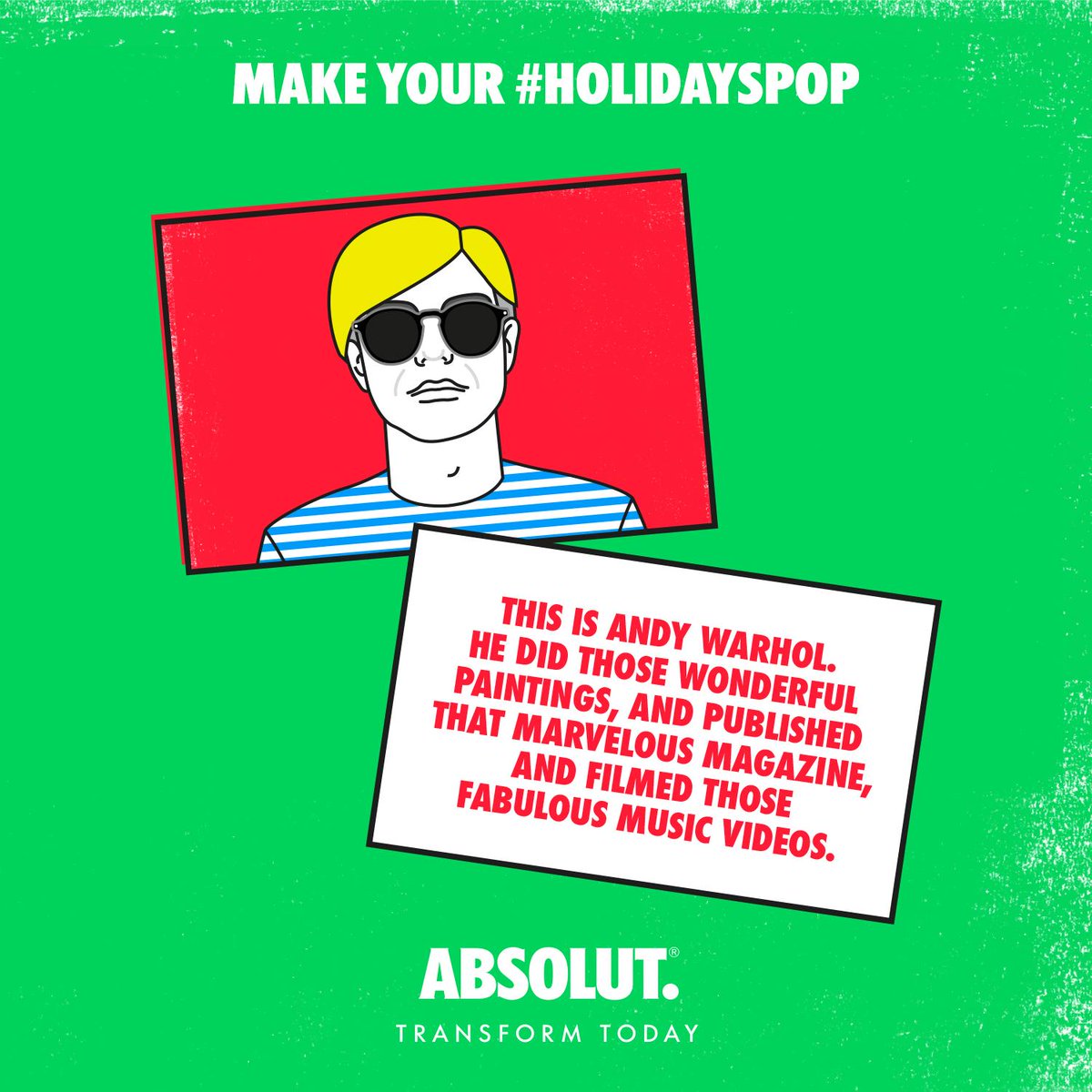 Warhol was famous for handing out his fun party cards. What will yours say? #HolidaysPop bit.ly/icebreakerspop  
Dave