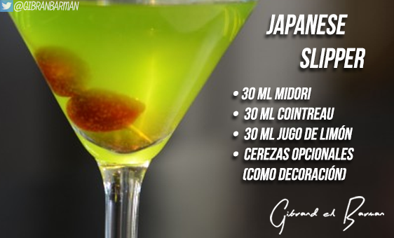 gibranbarman's tweet photo. Japanese Slipper

Un coctel muy singular, ideal para cualquier ocasión. http://t.co/9d0gPPI3JU