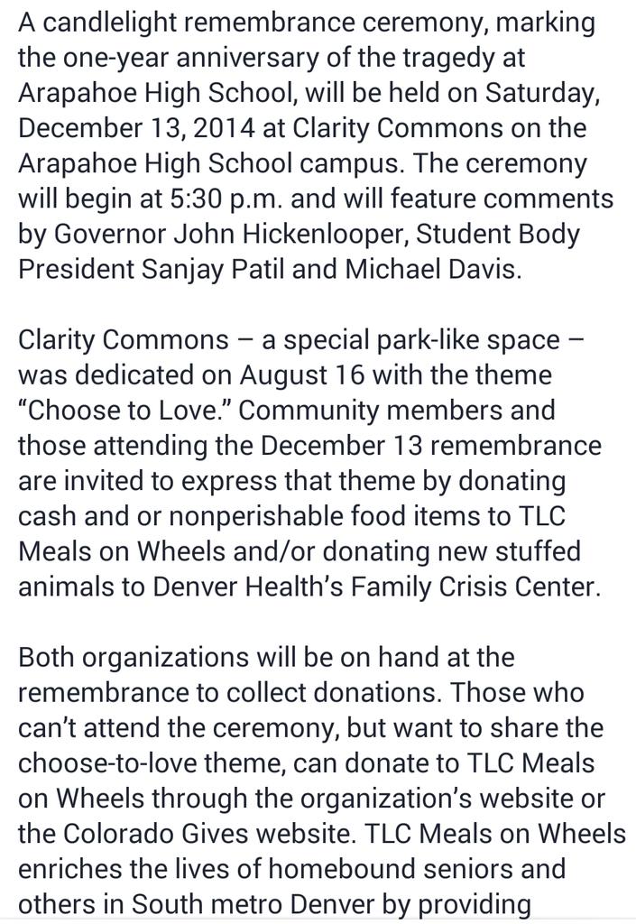 prayforclaired's tweet photo. There is going to be a candle light vigil in Clarity Commons on the 13th at 5:30pm. Here is all the information 💛 http://t.co/UKCvXSiLCI