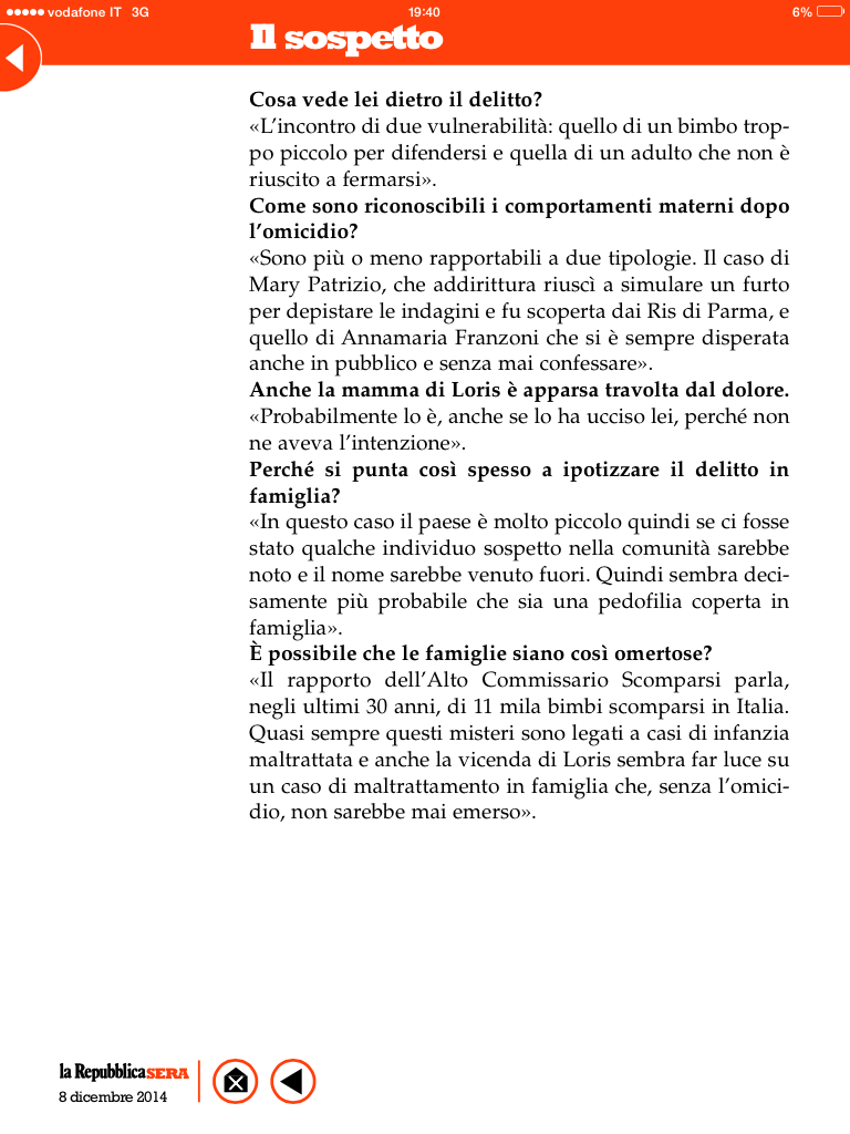 volpini_laura's tweet photo. A proposito del piccolo Loris (2). #repubblicasera http://t.co/gteNdHKOV8