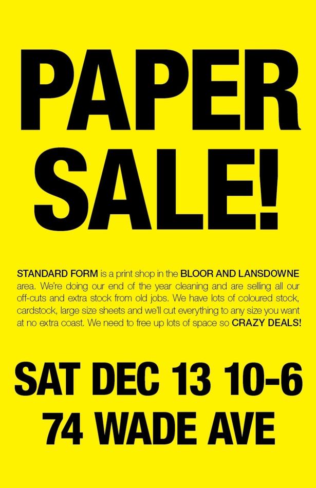 blogTO's tweet image. Getting crafty this winter? Hit up @standardform's blow-out sale. bit.ly/1wTxJh7 #craftTO