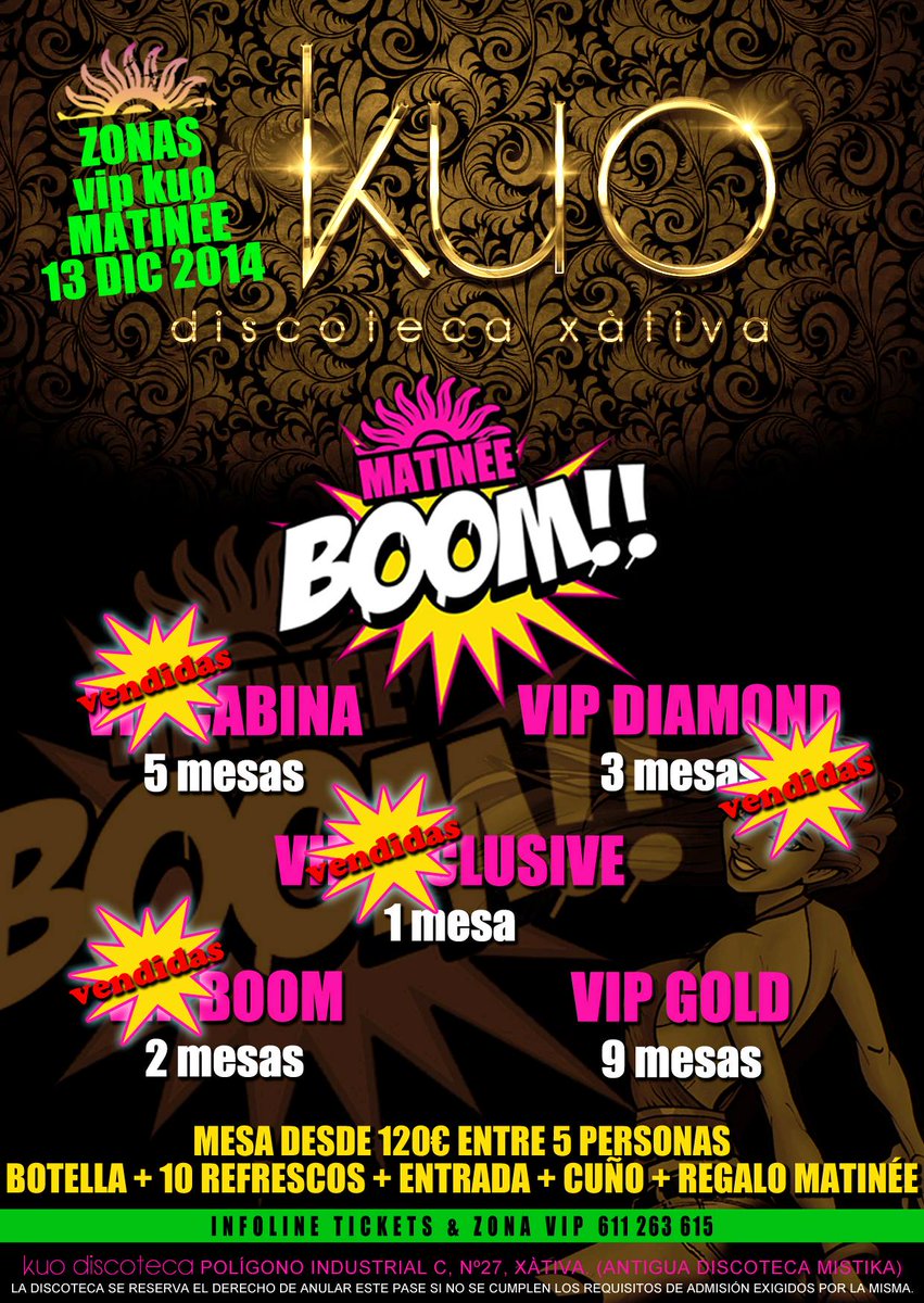discokuoxativa's tweet photo. Sáb.13 gran "MATINÉE BOOM" en KUO! con @TaitoTikaro @vanesaklein y @andrevicenzzo ! Y como invitado @adrirodriguez8 http://t.co/cGWwPeSvsN