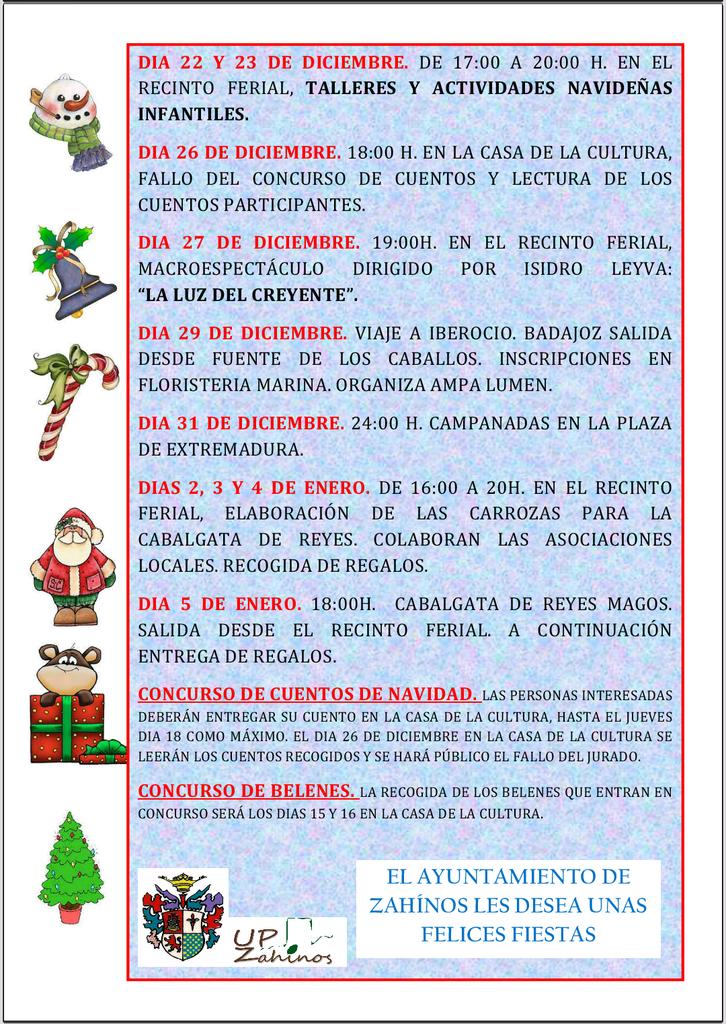 AYTODEZAHINOS's tweet photo. ACTIVIDADES NAVIDAD 2014/2015 http://t.co/WT4t6BJhsv