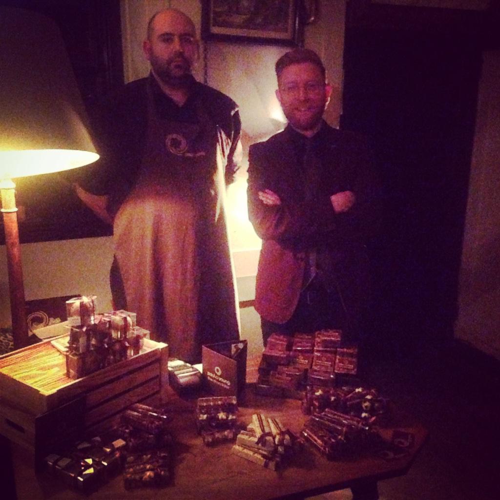 The wonderful @paul_andrew_young doing a chocolate tasting for the lucky blacks club members #soho #membersclub