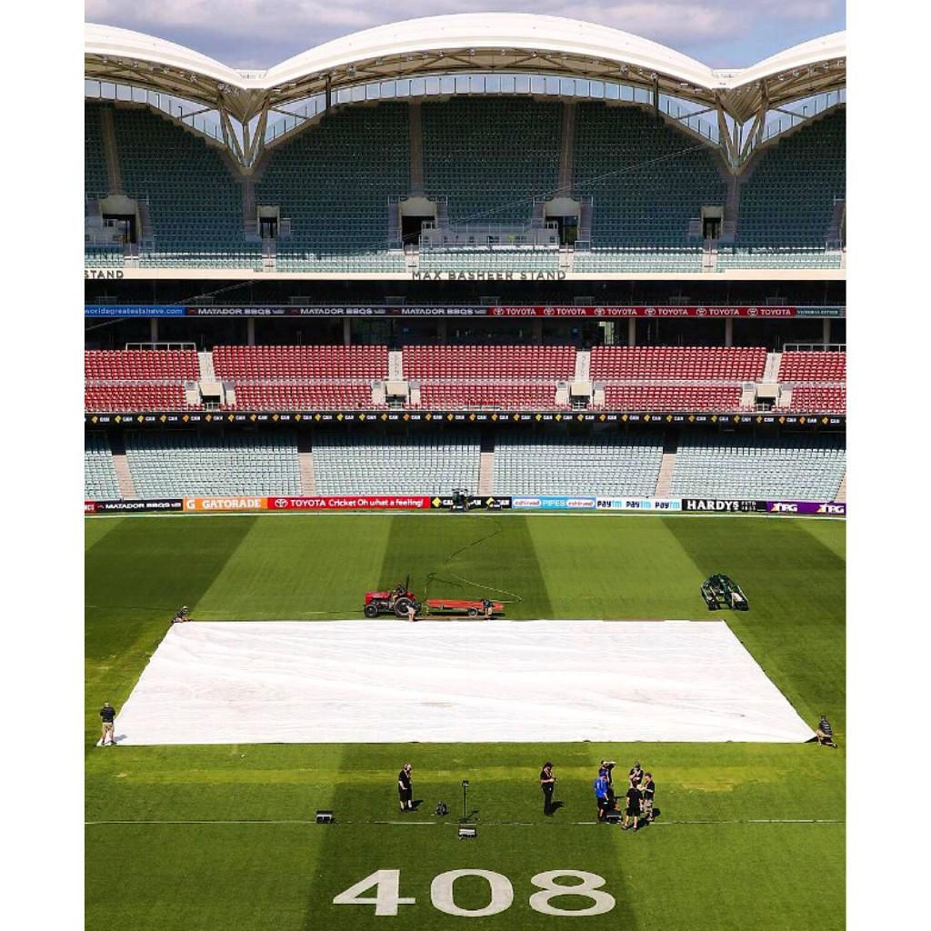 Game Day! You will be on the ground with us braz ❤️ #408 #RIPHughesy #AdelaideOval #AUSvIND