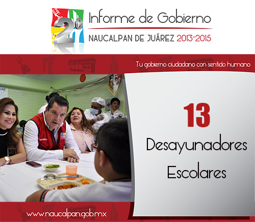 DavidSanchezG's tweet photo. 13 nuevos Desayunadores Escolares, que permitirán brindar desayunos calientes a alumnos naucalpenses. #DavidInforma http://t.co/b6cf2GIDZU