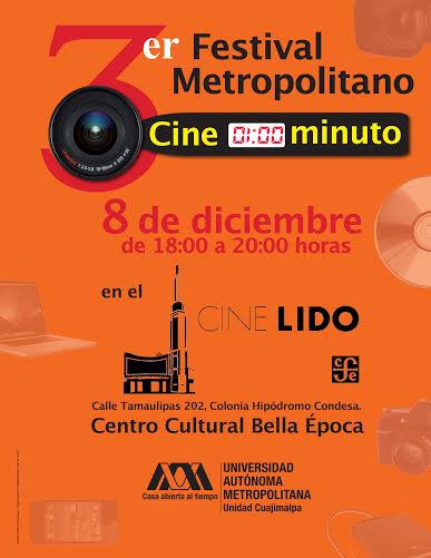 LargoAliento's tweet photo. Hoy se presenta una selección del 3er Festival Metropolitano de Cineminuto/18:00 h/Cine Lido | http://t.co/DrglrmZghC http://t.co/9X6Dv3Ba2I