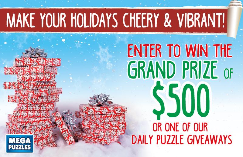 MegaPuzzles's tweet image. Looking for a way to make your #holidays more cheery &amp;amp; bright? Sign up to #win $500 &amp;amp; more! bit.ly/1ya0ViZ