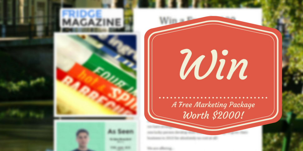 It’s the season of giving! Win a $2,000 Marketing Package with <a href="/FridgeBusiness/">Fridge Magazine</a> fmit.co/1zGEuR7 #growthhacking