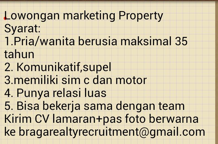 Hanya membutuhkan 1 orang untuk penempatan di bandung #LOKERBDG @Lokerbdg