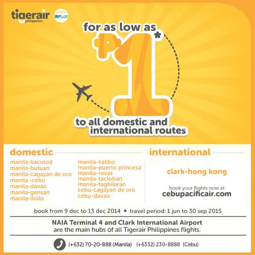 Plan your trips next year with this latest #TigerairPHSale for as low as ₱1! Book now via bit.ly/CEBTigerairph.