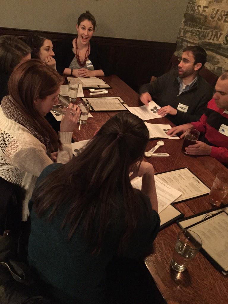 EserTopTen's tweet photo. Learning at John Harvards tonight! Comparing and contrasting our Hanukkah experiences and understandings. http://t.co/q7GIDEtJzM