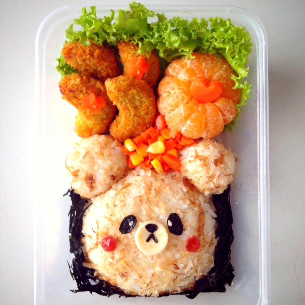 #IndustriKreatif #KaryaAnakBangsa “<a href="/KitsuneBento/">Kitsune Bento</a>: Little bear feeling sleepy but have to go to school today. ”