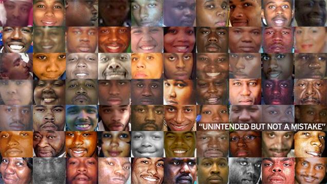 Politics_PR's tweet photo. Unarmed People of Color Killed by Police, 1999-2014: http://t.co/c2iuKVP4H0  #BlackLivesMatter http://t.co/CnMU4IJZxH