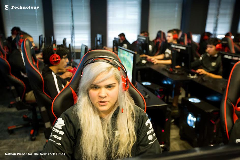 nytimes's tweet photo. The big men and women on these campuses don’t play NCAA sports. They play video games http://t.co/zb0BBinlnu http://t.co/2mn71M1hIr