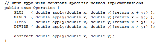 JavaLearner's tweet image. Constant-specific method implementations: Example