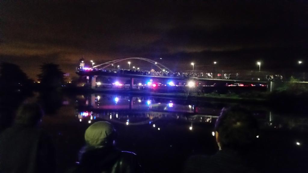 Eastbound i80 shut down. Drones and helicopters above. Out here peacefully. #berkeleyprotests #BlackLivesMatter