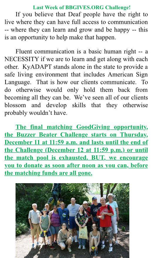 ATTN! Buzzer Beater Challenge Dec 11 @ 11:59 am to Dec 12 @ 11:59 pm bggives.org/human-services… @GoodGivingGuide @BGCF