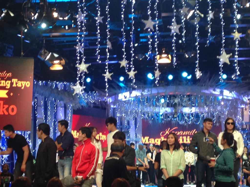 ABSPhilharmonic's tweet photo. It's a convergence of stars here at the technical run through's for the ABS-CBN Christmas Special!! http://t.co/i5nLXKDDlp