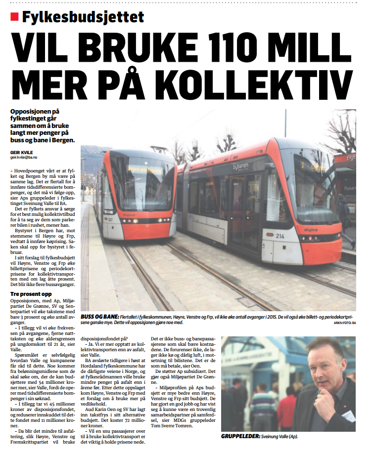 karinaasb's tweet photo. Arbeiderpartiet satser på kollektiv i Hordaland! Vil ha flere avganger og billigere billetter neste år. @HordAP http://t.co/rys10mSueu