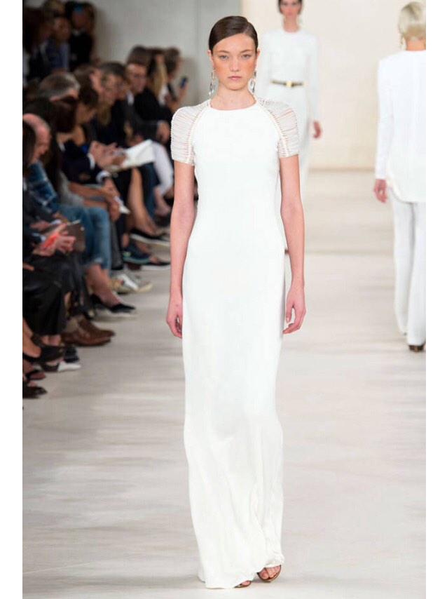 Modern__Bride's tweet photo. Alternative wedding dress by Ralph Lauren New York fashion week 2014 @harpersbazaarus #modernbride #weddingdresses http://t.co/x6ImQo7Jpu