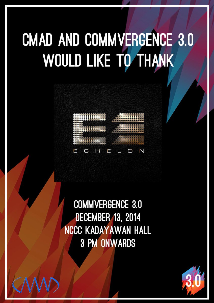 CMAD_Official's tweet photo. CMAD AND COMMVERGENCE 3.0 WOULD LIKE TO THANK CLUB ECHELON http://t.co/xAWvjZujGl