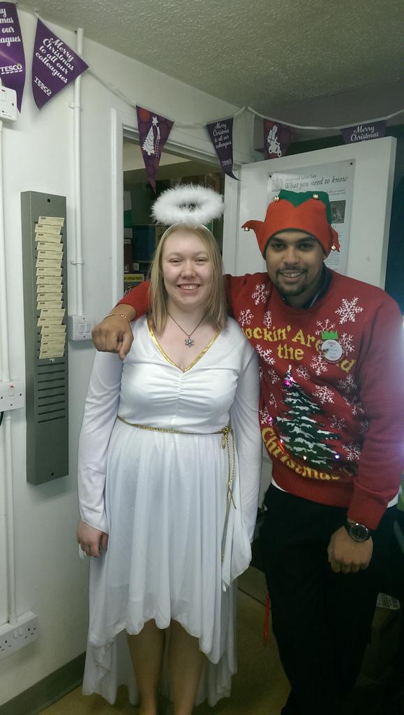 Christmas angel and AJ