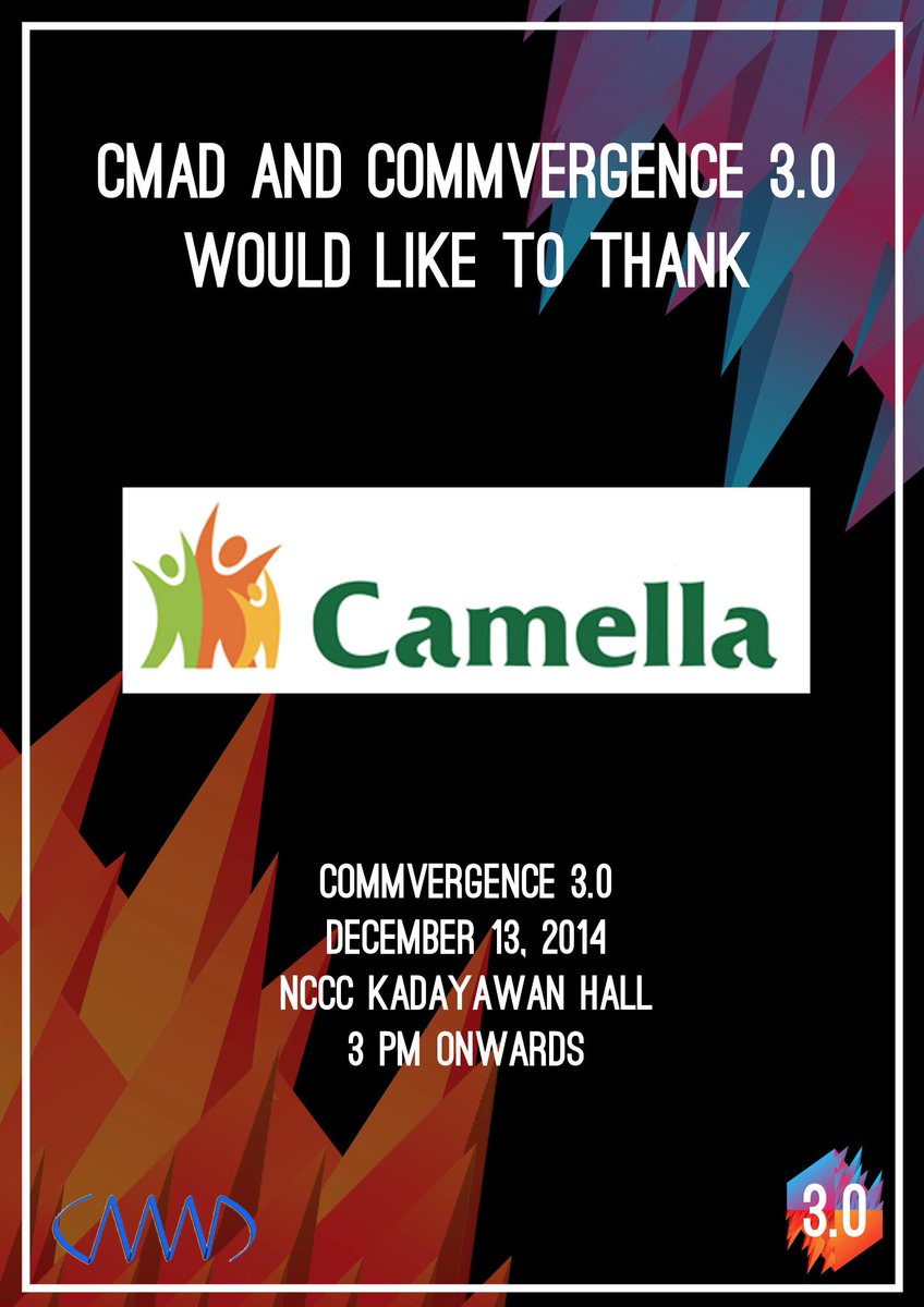 CMAD_Official's tweet photo. CMAD AND COMMVERGENCE 3.0 WOULD LIKE TO THANK CAMELLA HOMES http://t.co/oCtjHjx55B